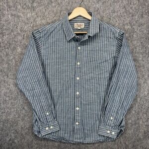 Red Tornado Vintage Denim Shirt Men's Large Blue Striped Heritage (Fits Smaller)